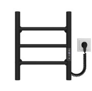 Электрический полотенцесушитель Deffi Орион П3 300х400 правое подключение JD03 черный C.OR.40.30.3.E.B.R.1