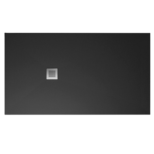 Душевой поддон Hatria Petra H3 Levigato 140x70 см с сифоном керамика черный матовый PL1400700020T