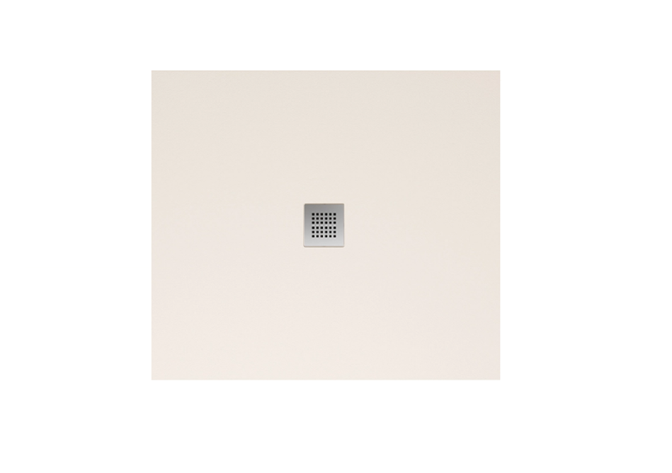 Душовий піддон Hatria Petra H3 Levigato 80x80 см з сифоном кераміка айворі PL0800800120T