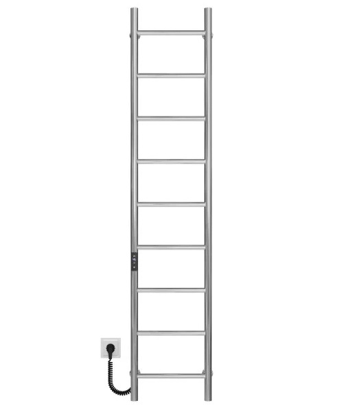 Электрический полотенцесушитель Deffi Орион П9 200х1600 левое подключение JD03 хром C.OR.160.20.9.E.C.L.1