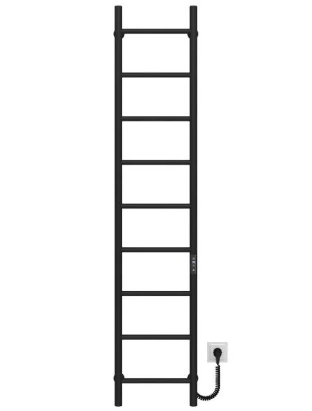 Электрический полотенцесушитель Deffi Орион П9 200х1600 правое подключение JD03 черный C.OR.160.20.9.E.B.R.1