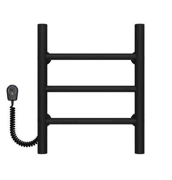 Электрический полотенцесушитель Deffi Орион П3 300х400 левое подключение черный C.OR.40.30.3.E.B.L.5