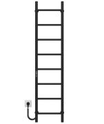 Електрична сушарка для рушників Deffi Оріон П8 200х1400 ліве підключення JD03 чорний C.OR.140.20.8.E.B.L.1