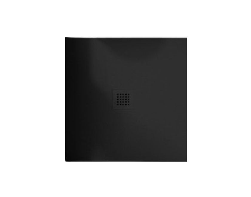 Душевой поддон Hatria Petra H3 Levigato 80x80 см с сифоном керамика черный матовый PL08008000210