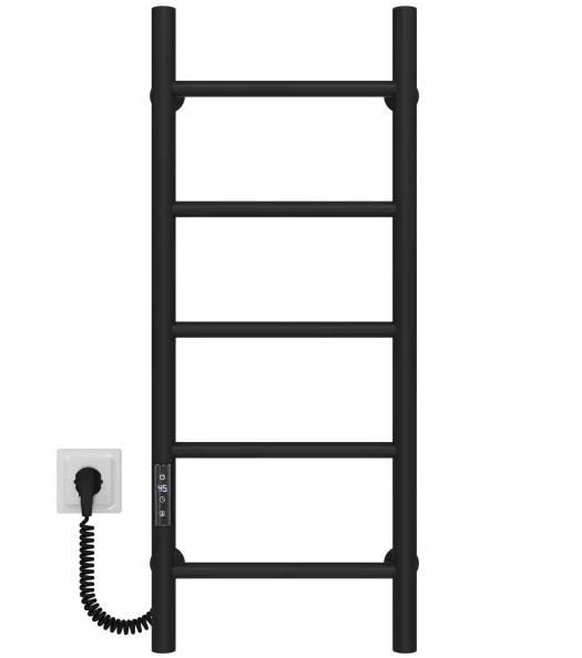 Электрический полотенцесушитель Deffi Орион П5 300х800 левое подключение JD03 черный C.OR.80.30.5.E.B.L.1