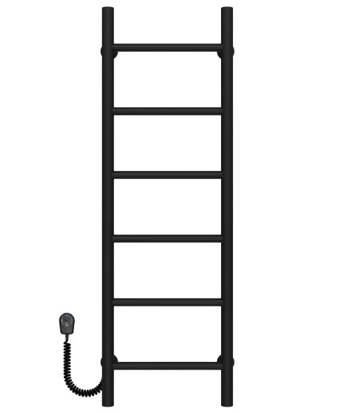 Электрический полотенцесушитель Deffi Орион П6 300х1000 левое подключение черный C.OR.100.30.6.E.B.L.5