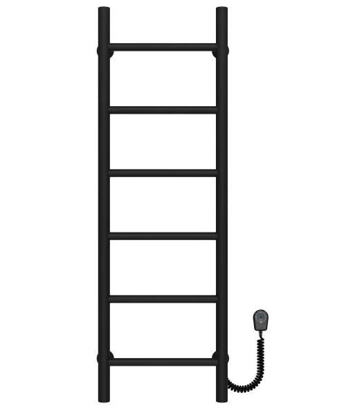 Электрический полотенцесушитель Deffi Орион П6 300х1000 правое подключение черный C.OR.100.30.6.E.B.R.5