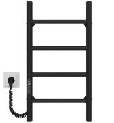 Электрический полотенцесушитель Deffi Орион П4 300х600 левое подключение JD03 черный C.OR.60.30.4.E.B.L.1