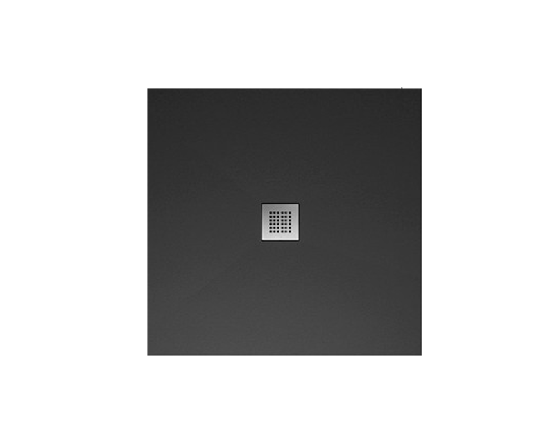 Душевой поддон Hatria Petra H3 Levigato 80x80 см с сифоном керамика черный матовый PL0800800020T