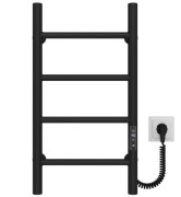 Электрический полотенцесушитель Deffi Орион П4 300х600 правое подключение JD03 черный C.OR.60.30.4.E.B.R.1