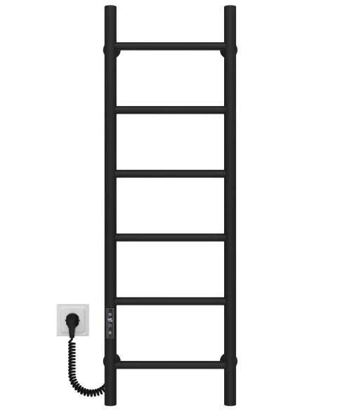 Электрический полотенцесушитель Deffi Орион П6 300х1000 левое подключение JD03 черный C.OR.100.30.6.E.B.L.1