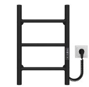 Електрична сушарка для рушників Deffi Оріон П3 300х500 праве підключення JD03 чорний C.OR.50.30.3.E.B.R.1