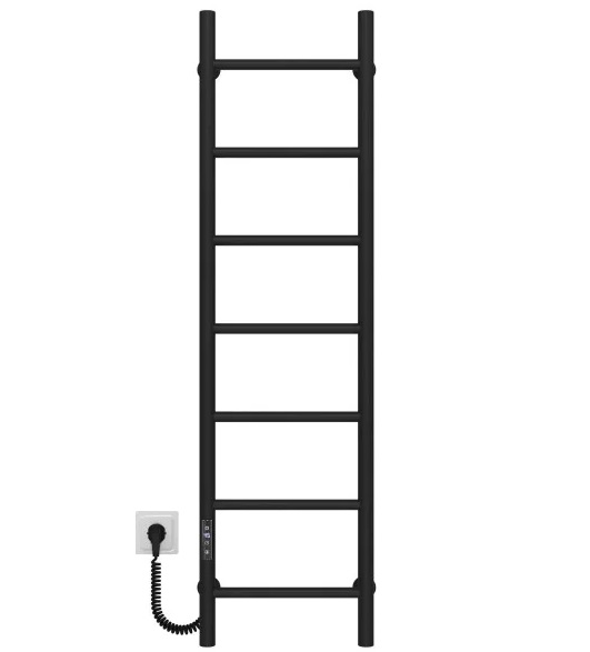 Электрический полотенцесушитель Deffi Орион П7 300х1200 левое подключение JD03 черный C.OR.120.30.7.E.B.L.1