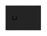 Душовий піддон Hatria Petra H3 Ardesia 100x80 см з сифоном кераміка чорний матовий PA10008000210