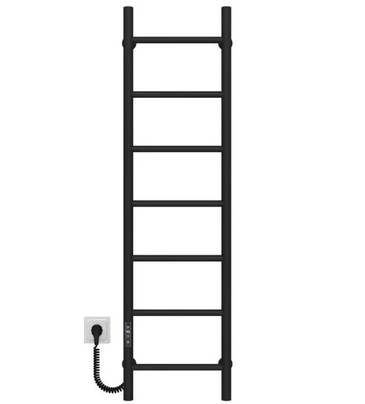 Электрический полотенцесушитель Deffi Орион П7 300х1200 левое подключение JD03 черный C.OR.120.30.7.E.B.L.1