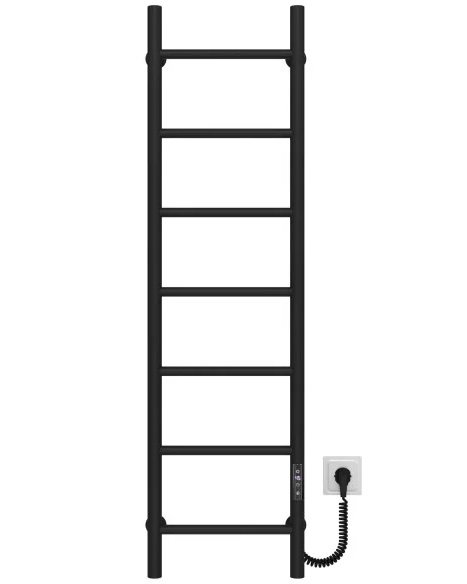 Електрична сушарка для рушників Deffi Оріон П7 300х1200 праве підключення JD03 чорний C.OR.120.30.7.E.B.R.1