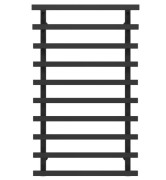 Полотенцесушитель водяной Deffi Breeze П10 400x1000 боковое правое подключение черный A.BZ.100.40.10.B.C