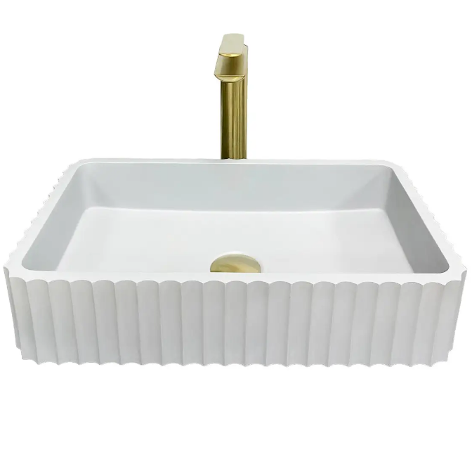 Раковина для ванной VBI FLORENTIA 49x30 см конгломерат серый матовый VBI-015002