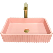 Раковина для ванной VBI FLORENTIA 49x30 см конгломерат розовый матовый VBI-015005