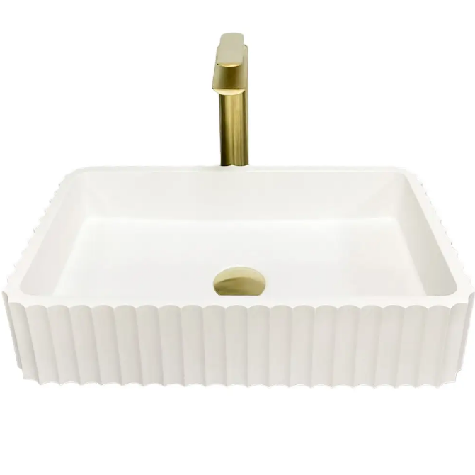 Раковина для ванной VBI FLORENTIA 49x30 см конгломерат белый матовый VBI-015000