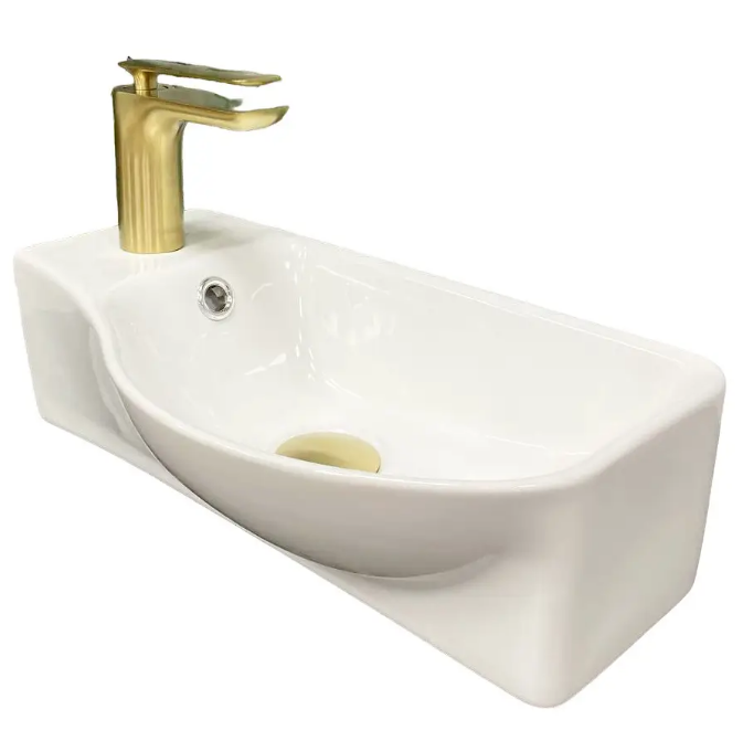 Раковина для ванної кімнати VBI FERMO R 45,5x24 см кераміка білий VBI-015606