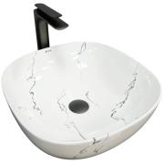Раковина для ванной VBI BERGAMO S MARMO GLOSSY 42x41,5 см керамика мрамор VBI-012502