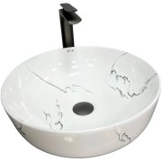 Раковина для ванної кімнати VBI BARI S MARMO GLOSSY 41x41 см кераміка мармур VBI-011604