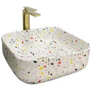 Раковина для ванної кімнати VBI ALGHERO S 37,5x37,5 см кераміка візерунок глянсовий  VBI-013302