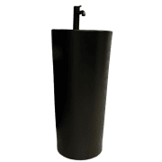 Раковина для ванної кімнати VBI Bolonia 40x40 см підлоговий кераміка чорний матовий VBI-019003