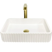 Раковина для ванної кімнати VBI FLORENTIA 49x30 см конгломерат білий матовий VBI-015000