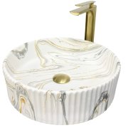 Раковина для ванної кімнати VBI BRINDISI M 40x40 см кераміка плямистий матовий VBI-014101