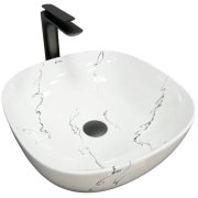 Раковина для ванної кімнати VBI BERGAMO S MARMO GLOSSY 42x41,5 см кераміка мармур VBI-012502