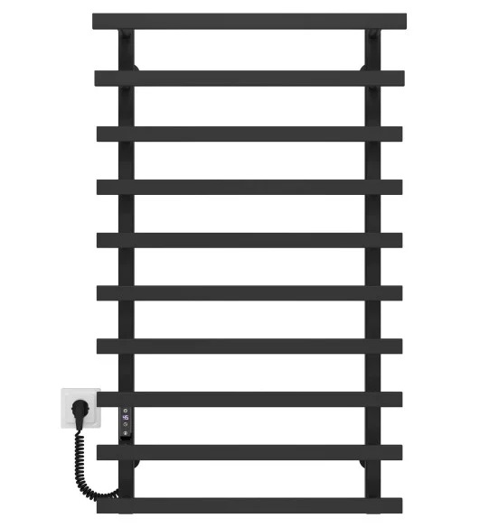 Электрический полотенцесушитель Deffi Breeze П10 500x1000 левое подключение JD04 черный A.BZ.100.50.10.E.B.L.2