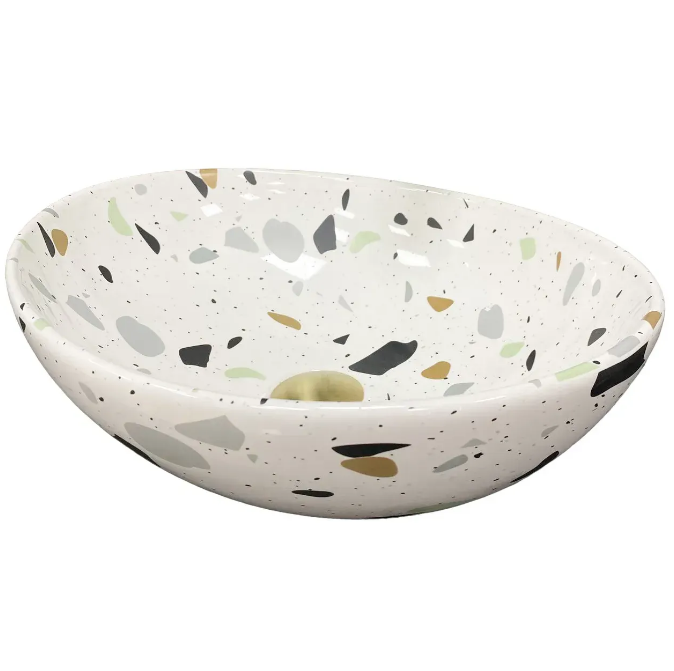 Раковина для ванної кімнати VBI PARMA  41,5x33,5 см кераміка терраццо глянсовий VBI-011011