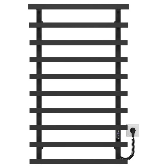 Електрична сушарка для рушників Deffi Breeze П10 500x1000 праве підключення JD04 чорний A.BZ.100.50.10.E.B.R.2