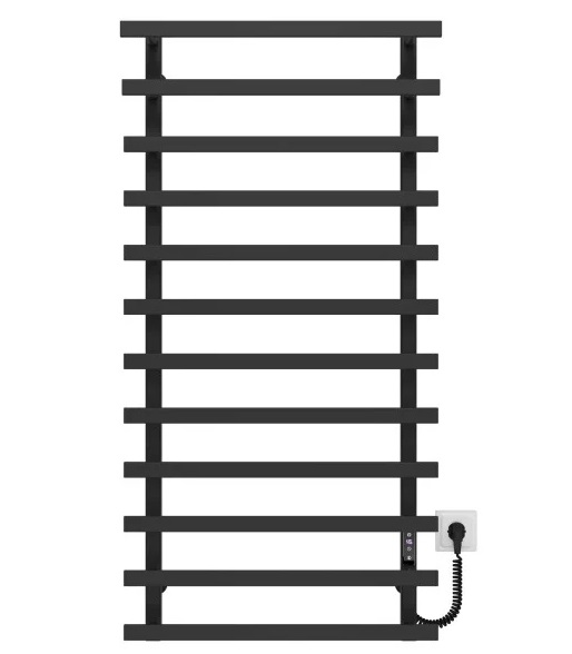 Електросушарка для рушників Deffi Breeze П12 500x1200 праве підключення JD04 чорний A.BZ.120.50.12.E.B.R.2