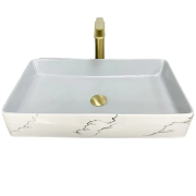 Раковина для ванной VBI TRIEST 61,5x35 см керамика мармо серый VBI-012708