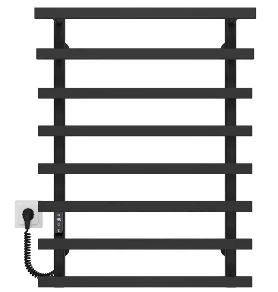 Электрический полотенцесушитель Deffi Breeze П8 500x800 левое подключение JD04 черный A.BZ.80.50.8.E.B.L.2