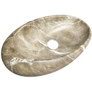 Раковина для ванної кімнати VBI VICENZA 49x31 см кераміка коричневий камінь матовий VBI-014802