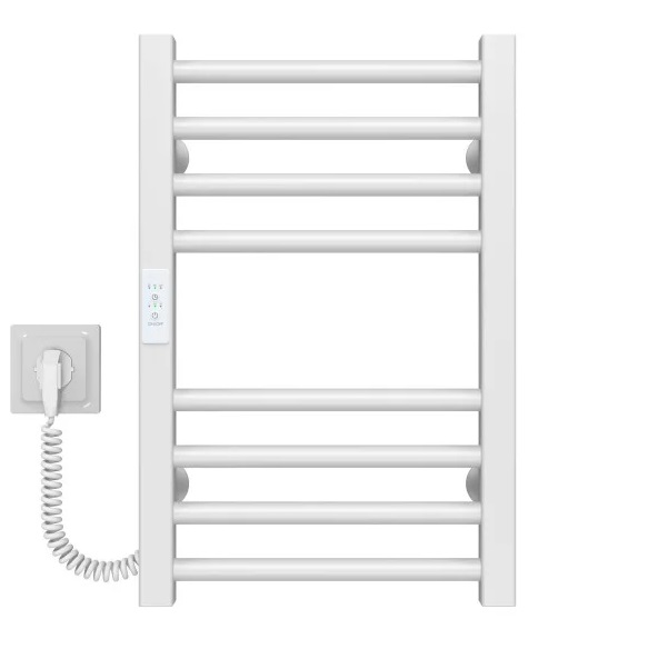 Электрический полотенцесушитель Deffi Lima П8 300х500 левое подключение WD04 белый A.LI.50.30.8.E.W.L.4