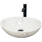 Раковина для ванної кімнати VBI PARMA 41,5x33,5 см кераміка білий камінь глянсовий VBI-011017