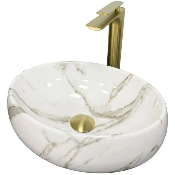 Раковина для ванной VBI VENETO S 38x28,5 см керамика аякс глянцевый VBI-012808