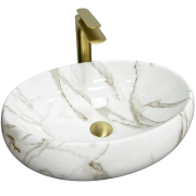 Раковина для ванной VBI VENETO 46,5x32 см керамика аякс глянцевый VBI-012809