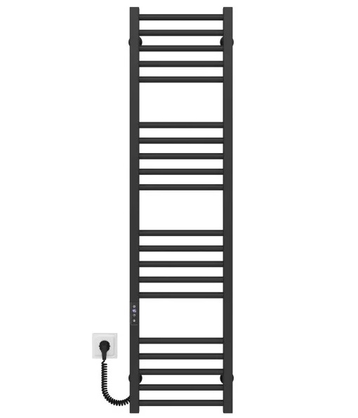 Электрический полотенцесушитель Deffi Lima П20 300х1300 левое подключение JD04 черный A.LI.130.30.20.E.B.L.2