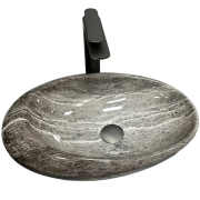 Раковина для ванної кімнати VBI VICENZA 49x31 см кераміка темний камінь матовий VBI-014804