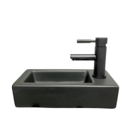 Раковина для ванної кімнати VBI KOMO L 36,5x18 см кераміка чорний матовий VBI-015615