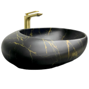 Раковина для ванной VBI VALIANO 49x36 см керамика мрамор черный матовый VBI-016101