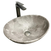 Раковина для ванної кімнати VBI PARMA 42x34 см кераміка темно-сірий камінь матовий VBI-011019