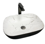 Раковина для ванної кімнати VBI RAVENNA 36,5x32,5 см кераміка мармо чорний матовий VBI-011220