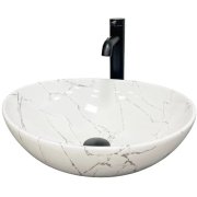 Раковина для ванной VBI PARMA 41,5x33,5 см керамика белый камень глянцевый VBI-011017